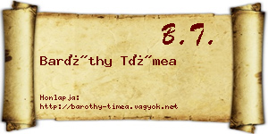 Baróthy Tímea névjegykártya
