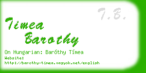 timea barothy business card